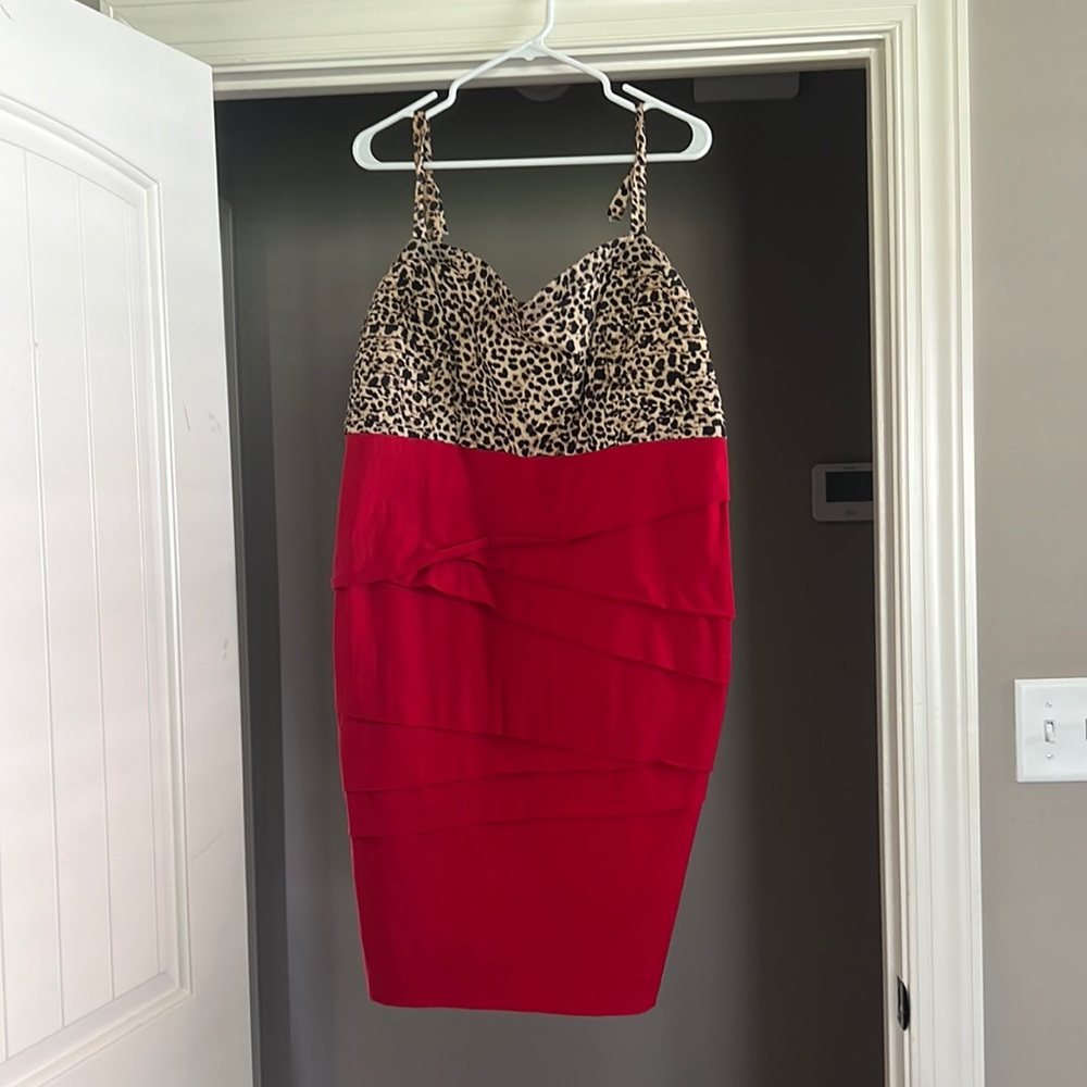 Leopard print cocktail dress